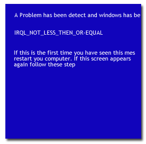 Blue Screen Error