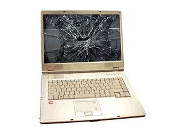 Cracked laptop screen